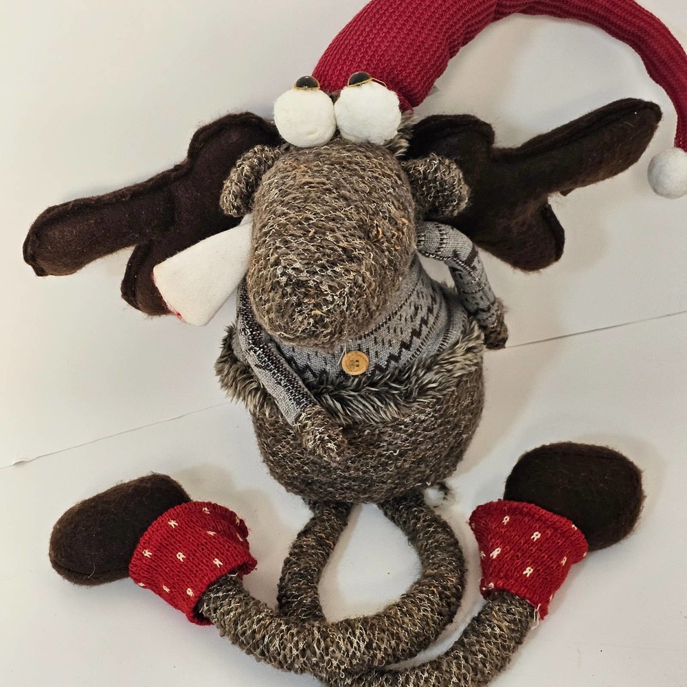 VTG Fabric Reindeer‎ Plush Drooping legs weighted Sitter